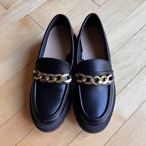 Target Paris Platform Loafers Black with Chain